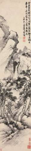 胡佩衡（1892～1962） 春山行旅图 立轴 水墨纸本