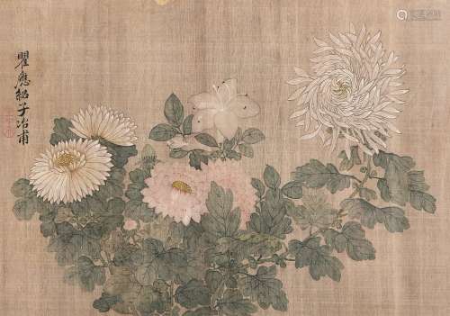 瞿应绍（1778～1849） 花卉 镜心 设色绢本