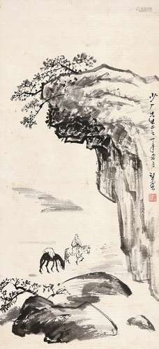 赵望云（1906～1977） 行旅图 立轴 水墨纸本