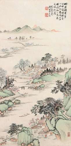 钱松岩（1899～1986） 春光横塘 立轴 设色纸本