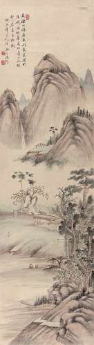 汤贻汾（1778～1853） 山居图 立轴 设色纸本