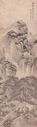 杨文骢（1597～1645） 松壑听泉 立轴 水墨纸本