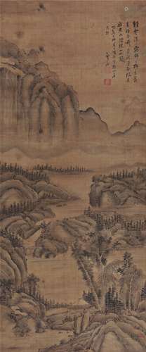 释铁翁（1789～1871） 山居图 立轴 水墨绢本