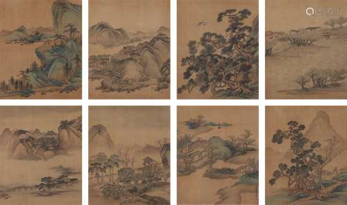 唐岱（1673～1752后） 山水 册页 设色绢本
