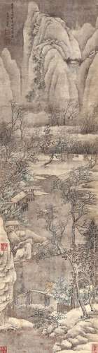王翚（1632～1717）（款） 仿李成雪霁图 立轴 设色纸本