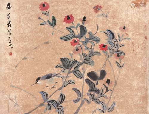陈文希（1906～1991） 花鸟 镜心 设色纸本