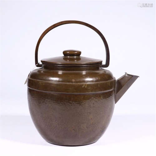 JAPANESE SILVER HANDLE TEA POT