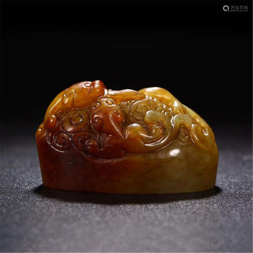 CHINESE JADE DRAGON SEAL