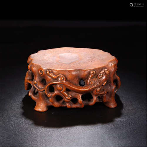 CHINESE BAMBOO ANTIQUE BASE