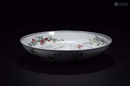 YONGZHENG MARK FAMILLE ROSE PLATE