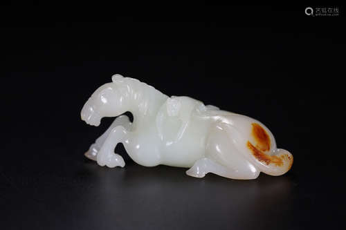 HETIAN JADE HORSE ORNAMENT