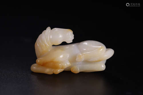 HETIAN JADE HORSE CARVING