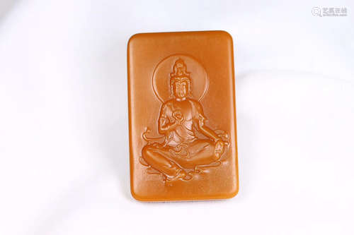 HETIAN JADE GUANYIN PENDANT