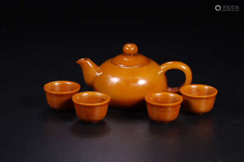 HETIAN JADE TEA SET