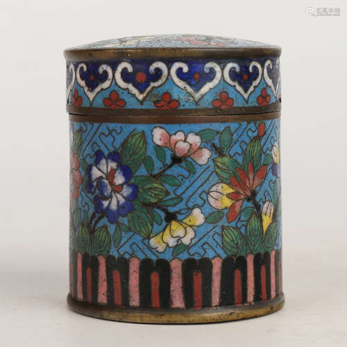 A Chinese Cloisonné Toothpick Can
