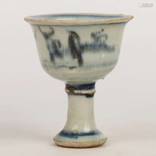 A Chinese Blue and White Porcelain Cup