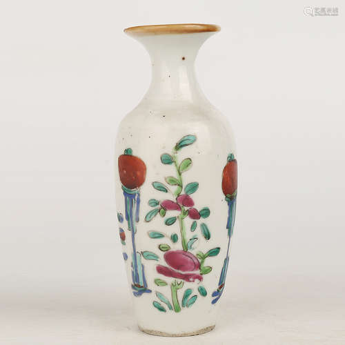 A Chinese Famille-Rose Porcelain Vase