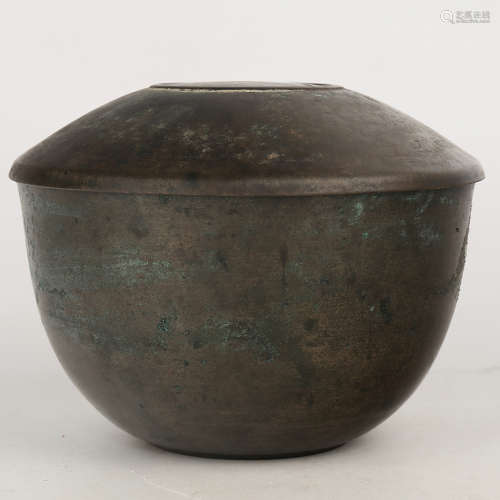 A Chinese Bronze Jar with Cover