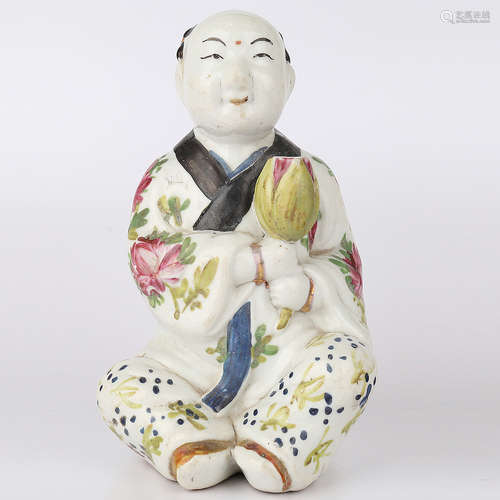 A Chinese Famille-Rose Porcelain Boy