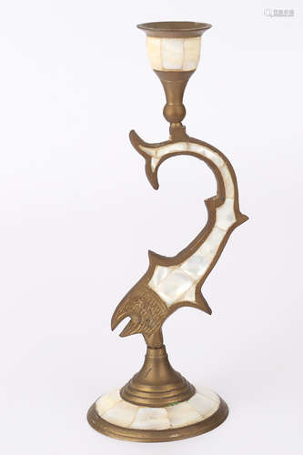 A Chinese Bronze Candle Holder