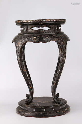 A Chinese Carved Lacquer Stand