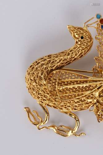 A Chinese Gilt Silver Pendant