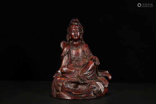 BAMBOO FIGURE OF GUANYIN