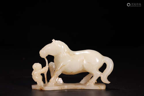 HETIAN JADE HORSE ORNAMENT