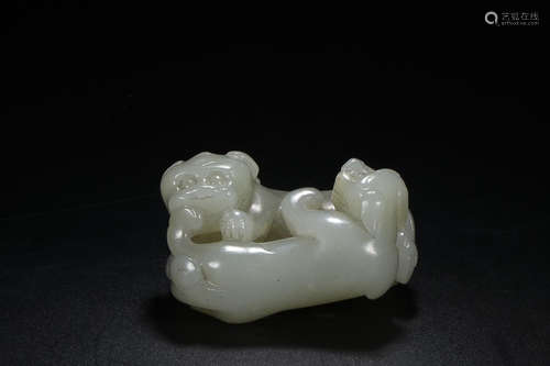 HETIAN JADE CARVERING PENDANT