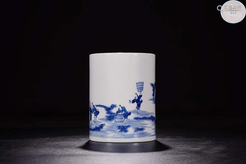 KANGXI' MARK B&W BRUSH POT