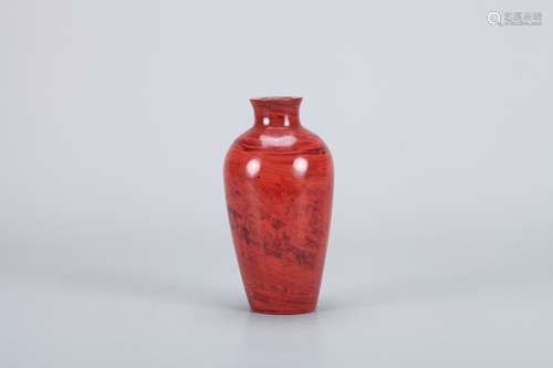 A Chinese Red Peking Glass Snuff Bottle