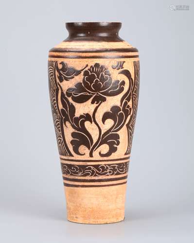 A Chinese Brown Glazed Porcelain Vase