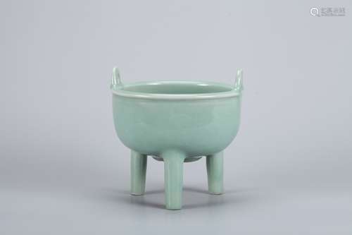 A Chinese Celadon Porcelain Incense Burner