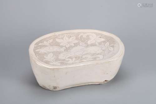 A Chinese White Glazed Porcelain Pillow