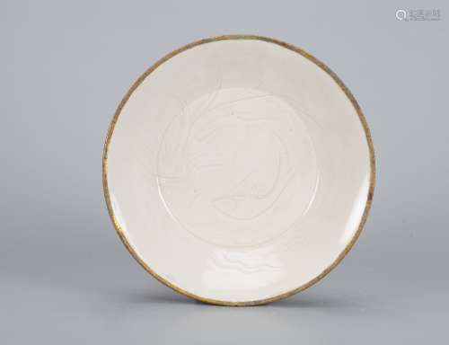 A Chinese White Glazed Porcelain Plate