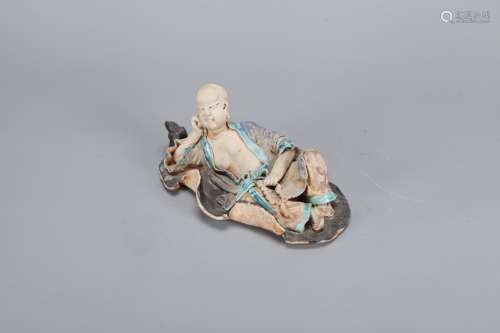 A Chinese Famille-Rose Porcelain Figure of Buddha