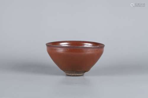 A Chinese Brown Glazed Porcelain Cup
