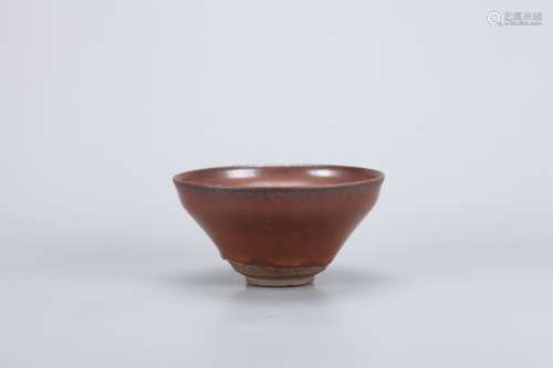 A Chinese Brown Glazed Porcelain Cup