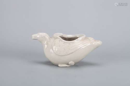 A Chinese White Glazed Porcelain Water Dropper
