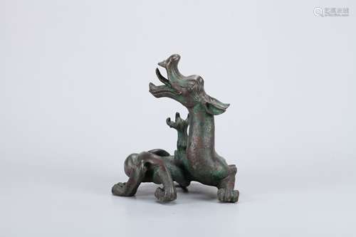 A Chinese Bronze Dragon Decoration