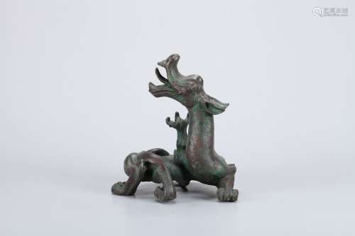 A Chinese Bronze Dragon Decoration