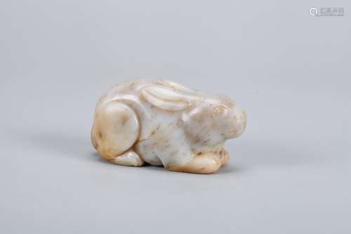 A Chinese Carved Jade Rabbit