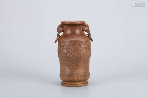 A Chinese Carved Bamboo Vase