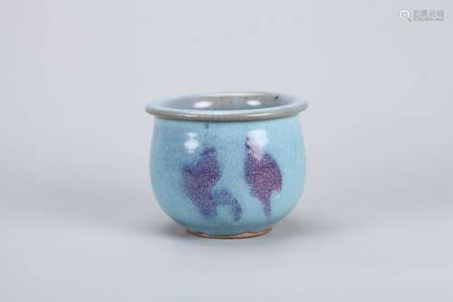 A Chinese Jun-Type Porcelain Can