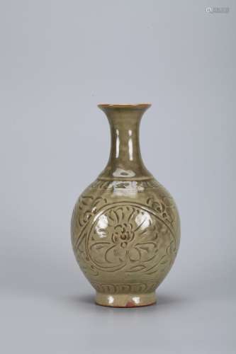 A Chinese Yaozhou Celadon Porcelain Vase