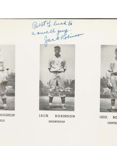 A Jackie Robinson-signed Pasadena Junior College