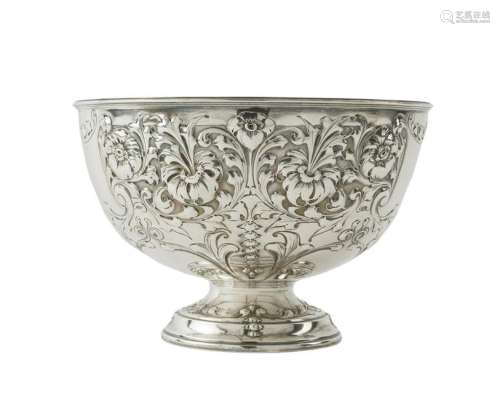 An English sterling silver centerpiece bowl