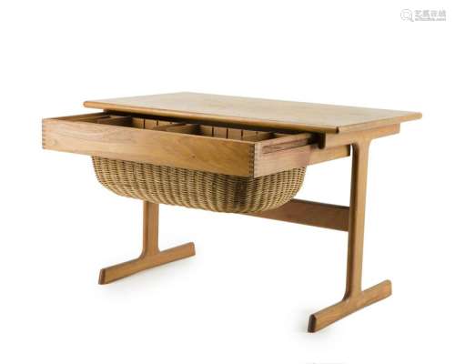 A Danish Modern low sewing table