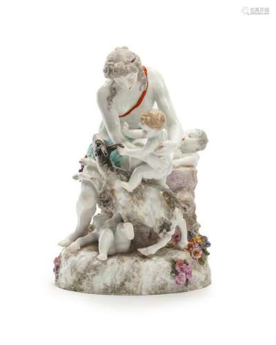 A Meissen-style figural group