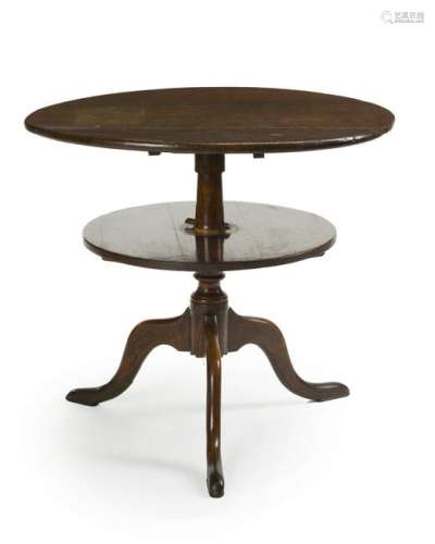 An English oak round table